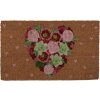 Clayre & Eef MC251 Felpudo de puerta motivo corazón 75x45x1 cm