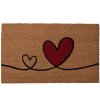 Clayre & Eef MC252 Alfombra de puerta corazones 75x45x1 cm