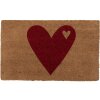 Clayre & Eef MC255 Felpudo corazón 75x45x1 cm