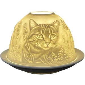 Clayre & Eef 6CE1807 Portacandelitas Gato Ø...