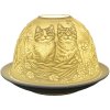 Clayre & Eef 6CE1808 Portacandelitas motivo gato Ø 12x8 cm Blanco