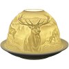 Clayre & Eef 6CE1812 Portacandelitas Ø 12x8 cm Porcelana Blanca Diseño Ciervo