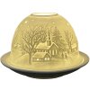 Clayre & Eef 6CE1814 Portacandelitas Estrellas Ø 12x8 cm Blanco