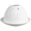 Clayre & Eef 6CE1817 Portacandelitas Ø 12x8 cm Árbol Blanco