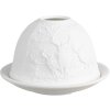 Clayre & Eef 6CE1818 Portacandelitas Ciervo Ø 12x8 cm Blanco