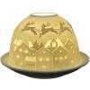 Clayre & Eef 6CE1820 Portacandelitas Porcelana Blanca Ø 12x8 cm Navidad
