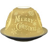 Clayre & Eef 6CE1822 Portacandelitas Feliz Navidad Ø 12x8 cm Blanco