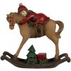 Clayre & Eef 6PR4181 Decoración Niño en caballo balancín 11x4x10cm