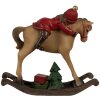 Clayre & Eef 6PR4181 Decoración Niño en caballo balancín 11x4x10cm