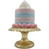 Clayre & Eef 6PR4221 Decoración Tarta Rosa Azul Ø 15x22 cm