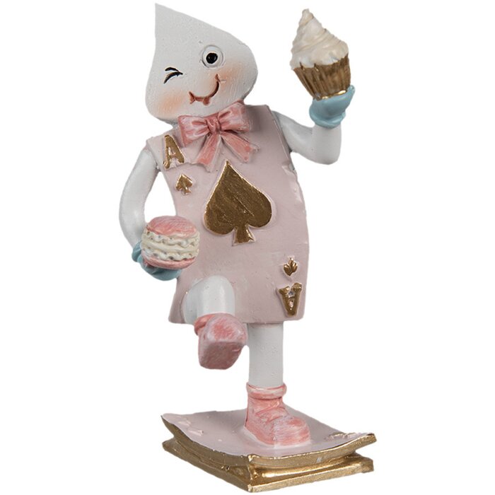 Clayre & Eef 6PR4222 Muñeca decorativa 4x4x9 cm oro rosa blanco