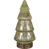 Clayre & Eef 6GL4569GR Árbol de Navidad con LED Verde Ø 7x16 cm