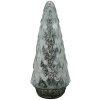 Clayre & Eef Árbol de Navidad LED Ø 11x24 cm cristal plata