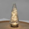 Clayre & Eef Árbol de Navidad LED Ø 11x24 cm cristal plata