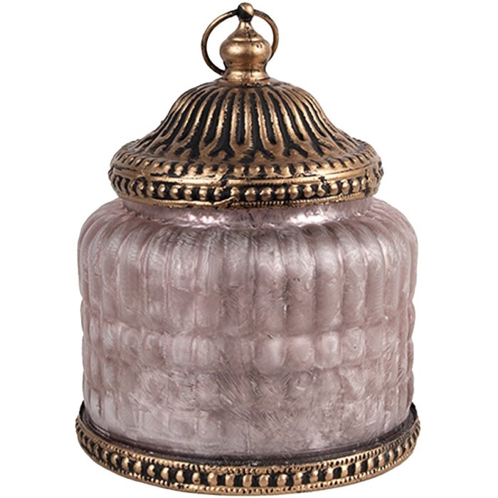 Clayre & Eef 6GL4599 Decoración con LED Ø 10x13 cm Vintage Rosa Marrón