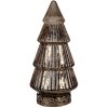 Clayre & Eef 6GL4603 Árbol de Navidad con LED Ø 8x16 cm Marrón