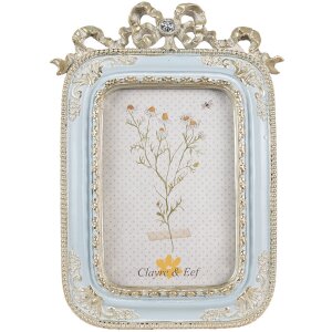Clayre & Eef 2F1119 Marco de fotos Azul 17x2x24 cm /...