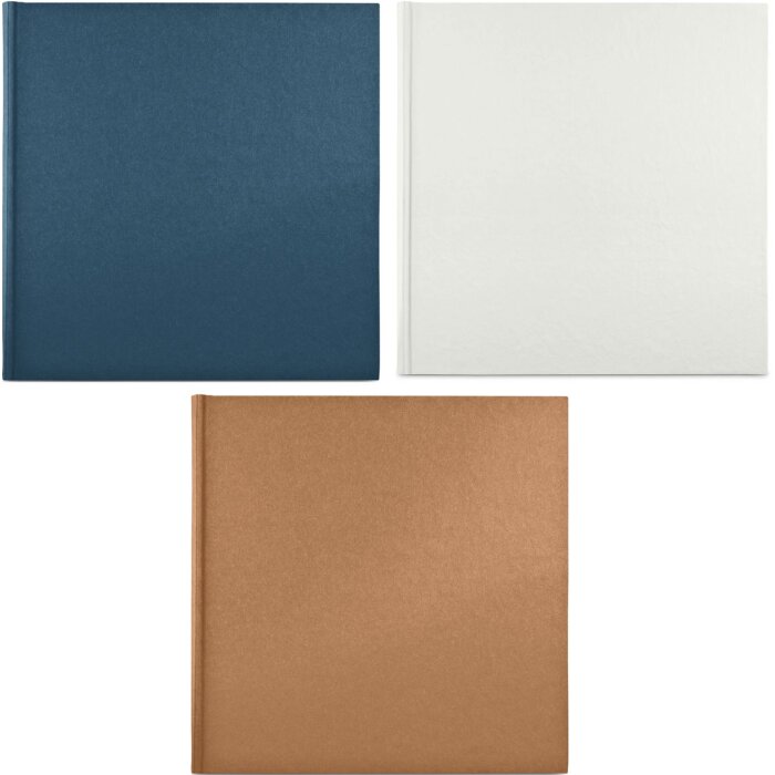 Hama Álbum Jumbo Arrugado 30x30 cm 80 páginas blancas Azul Marrón Blanco