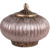 Clayre & Eef 6GL4589 Linterna LED Cristal Rosa Ø 17x14 cm