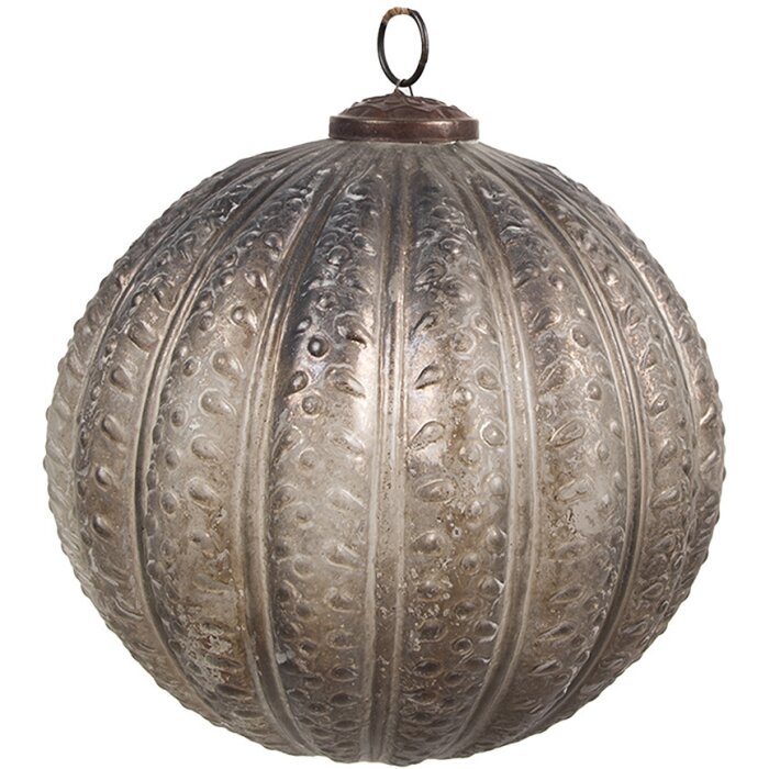 Clayre & Eef 6GL4534L Adornos para el árbol de Navidad Ø 20x20 cm Plata Vintage
