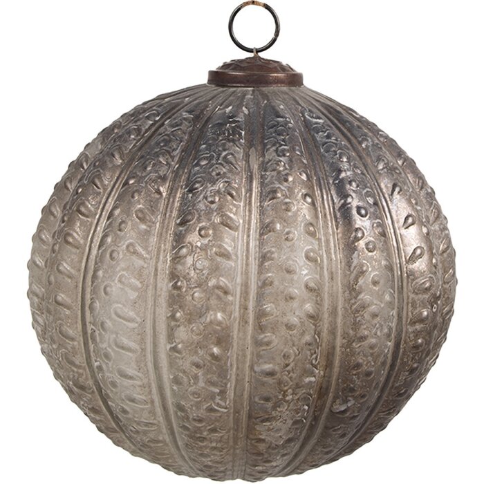 Clayre & Eef 6GL4534M Adorno para árbol de Navidad Ø 15x15 cm Color plata
