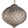 Clayre & Eef 6GL4535M Adornos para el árbol de Navidad Ø 15x15 cm cristal vintage plata