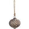Clayre & Eef 6GL4535M Adornos para el árbol de Navidad Ø 15x15 cm cristal vintage plata
