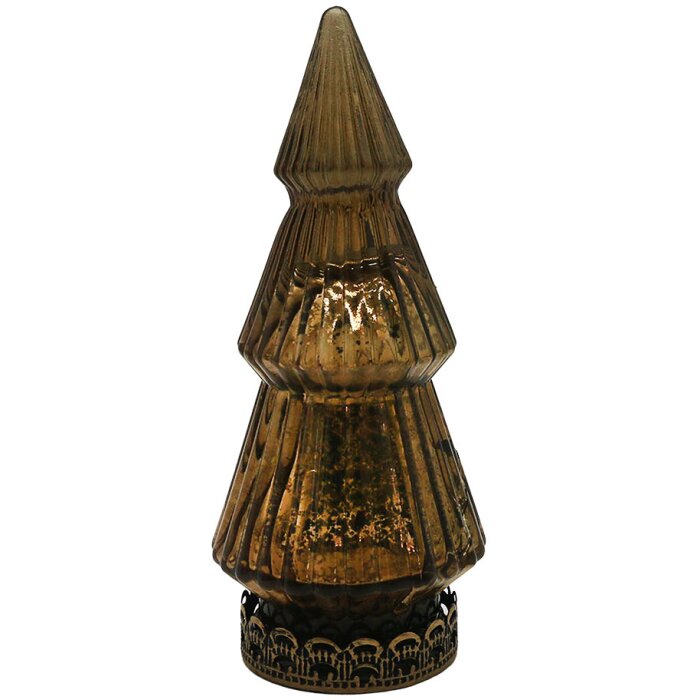 Clayre & Eef 6GL4587 Árbol de Navidad con LED Ø 7x16 cm