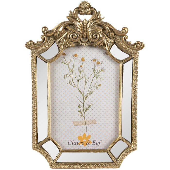 Clayre & Eef 2F1132 Marco de fotos 15x3x22 cm Oro