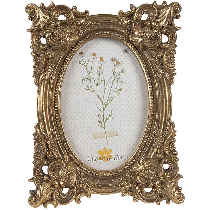 Clayre & Eef 2F1133 Marco Foto Oro 16x3x21 cm 10x15 cm