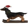 Clayre & Eef 6PR4173 Decoración Estatua Perro Teckel 10x3x7 cm