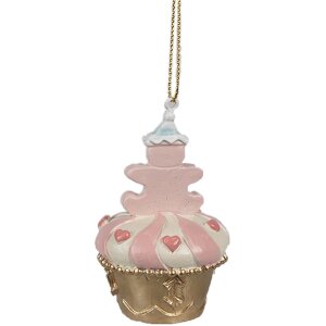 Clayre & Eef 6PR4207 Percha biscuit oro rosa Ø...