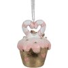 Clayre & Eef 6PR4210 Percha biscuit oro rosa Ø 5x6 cm