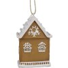 Clayre & Eef 6PR4212 Colgante Decoración Casa Marrón Blanco 6x4x9 cm