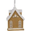 Clayre & Eef 6PR4213 Colgante Decoración Casa Marrón Blanco 6x4x7 cm