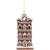 Clayre & Eef 6PR4360 Colgante decorativo casa de jengibre con LED 6x6x12 cm