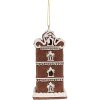 Clayre & Eef 6PR4360 Colgante decorativo casa de jengibre con LED 6x6x12 cm