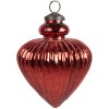Clayre & Eef 6GL4548M Adornos para el árbol de Navidad Ø 10x13 cm rojo