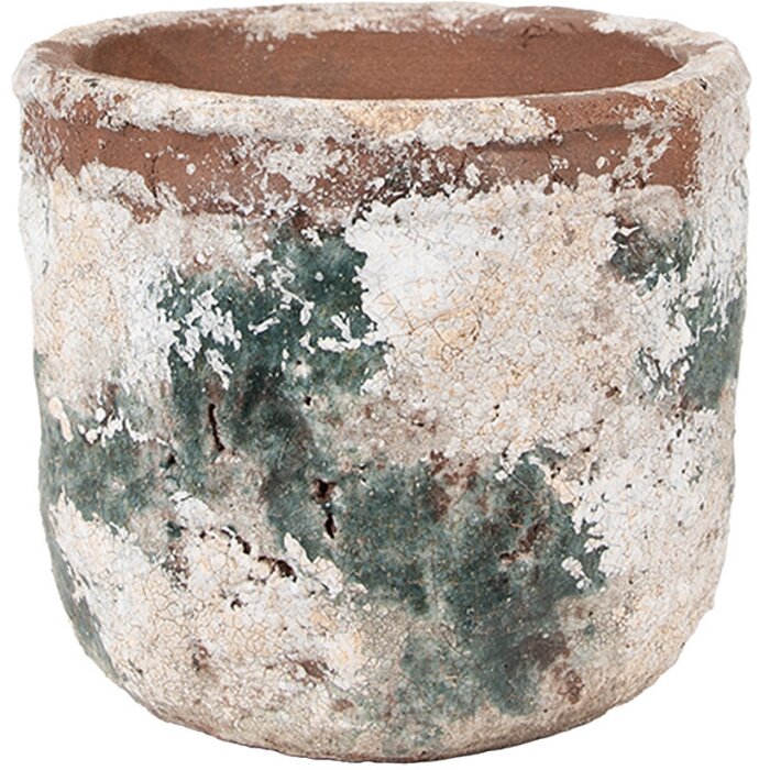Clayre & Eef 6TE0530M Maceta Beige Ø 14x12 cm