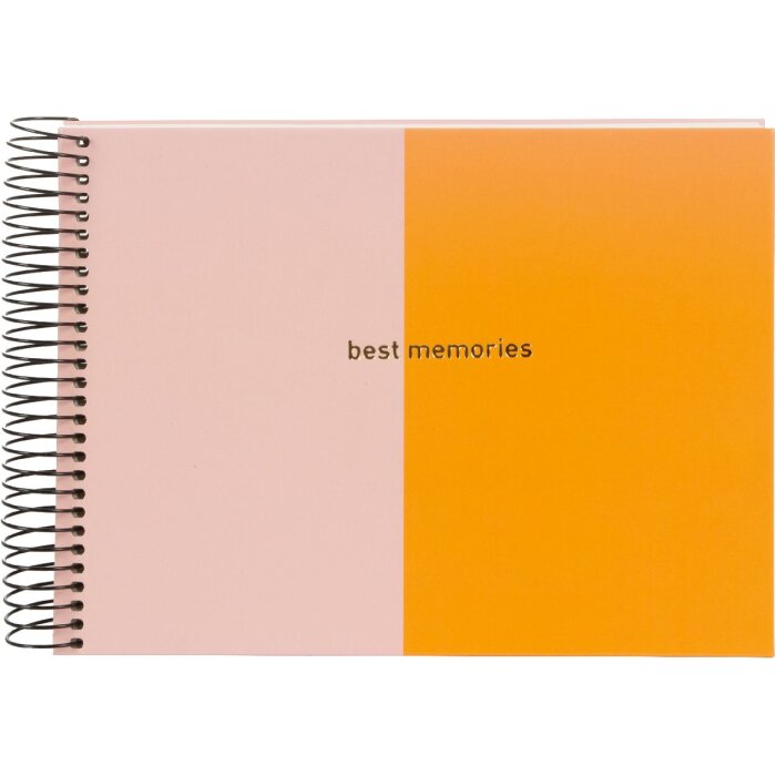 Álbum espiral Goldbuch Coloración naranja-rosado 24x17 cm 40 páginas blancas