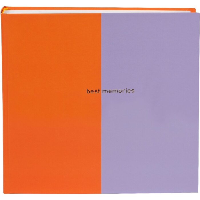Goldbuch álbum de fotos Coloración naranja lila 25x25 cm 60 páginas blancas