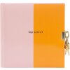 Goldbuch diario Coloration naranja rosado 16x16 cm con candado y gofrado dorado