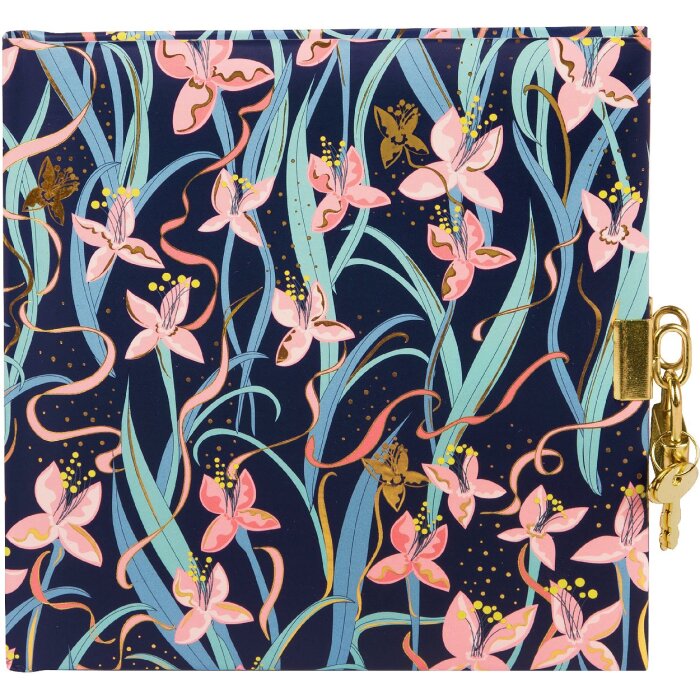 Goldbuch Agenda Garden Chic Azul 16x16 cm con candado 96 páginas