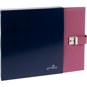 Carpeta portadocumentos Goldbuch Bella Vista Fucsia 27x34 cm 5 bolsillos lino
