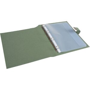 Carpeta portadocumentos Goldbuch Bella Vista alcachofa 27x34 cm 5 bolsillos lino