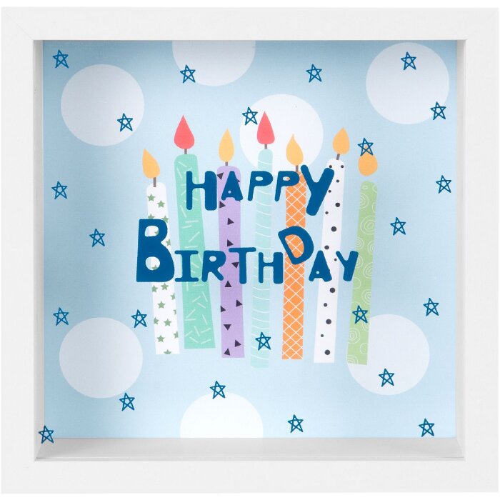 Goldbuch Relleno de Deseos Feliz Cumpleaños 18x18 cm MDF para colocar