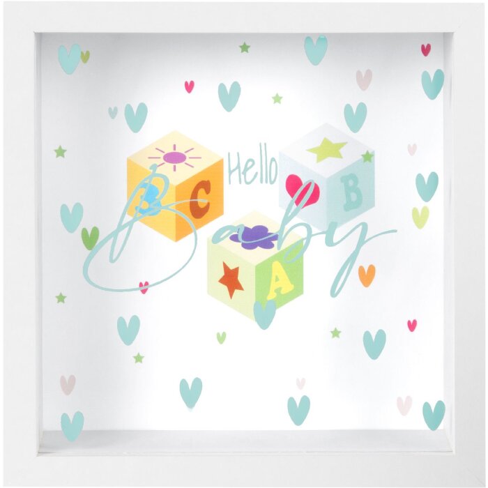 Goldbuch Wish Filler Hucha Hello Baby 18x18 cm MDF para colocar