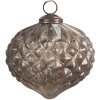 Clayre & Eef 6GL4535XS Adornos para el árbol de Navidad Ø 8x8 cm cristal plateado