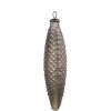 Clayre & Eef 6GL4537L Adornos para el árbol de Navidad Ø 7x24 cm plata