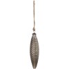 Clayre & Eef 6GL4537L Adornos para el árbol de Navidad Ø 7x24 cm plata